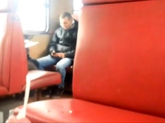 Big cum in train