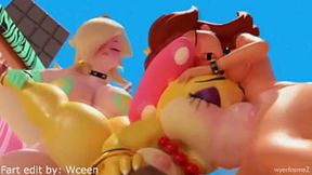Dirty &mdash;  smelly fart-fucked by lesbian lust goddesses Rosalina &mdash;  Daisy &mdash;  and Wendy's Koopa kingdom stench