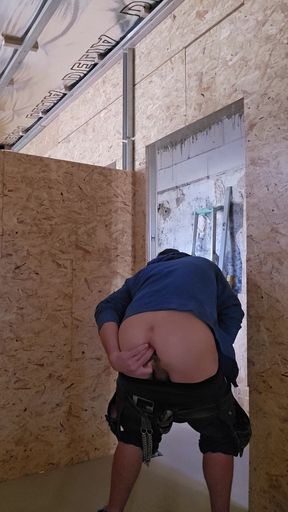 A Hot Day on the Construction Site Part 1/9 Fingering, Blowing Dildo and Fucking Me Hard with My Dildo