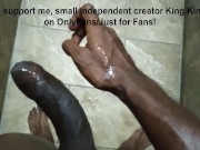 Fit Jamaican Jerks off in Gym Shower