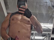 Mirror jerk off