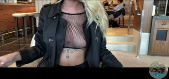 Emma G's petite body takes on a wild outdoor adventure with a bralessforever twist