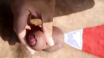 Mature Bear Gives Beach Blowjob to Friend in Dunes