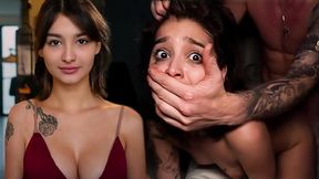 Stunning brunette gets hard and fast fucked in bedroom