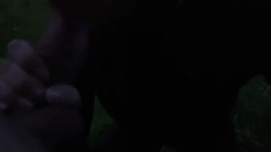 we go for a walk at night and have risky sex in a public place - nikepro leggings outdoor sex