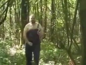 Barebacking Outdoor with Amateur Bear