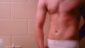 American Model Jack Plays with His Dick in Jock