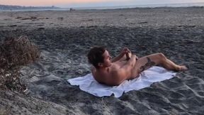 Hot Guy Jerking Off At The Beach