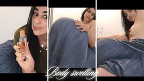 Magical body swelling by a lotion