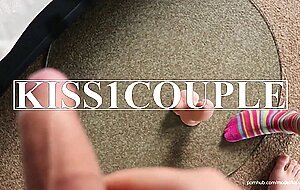 Kiss1couple, honey girl rides big vibrator to get a cumshoney on tits