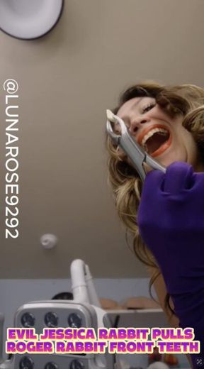 EVIL JESSICA RABBIT PULLS ROGER RABBIT FRONT TEETH!💋😈🐰🦷🧤