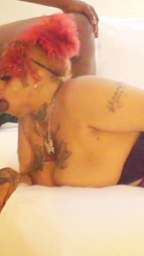 Lucky Gurl Show N Tell - Big Titty Ebony MILF Gets Wet, Spanked and Fucked