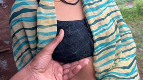 Desi girlfriend outside enjoy