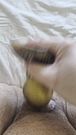 Trans guy uses fat dildo on wet pussy till he squirts