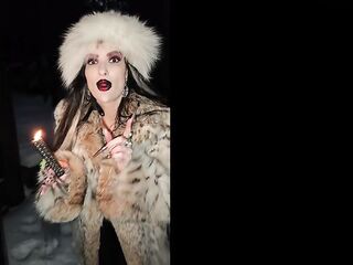 A Gothic Witch Seduces U During a Winter Snowstorm with Her Ebony Magic Rituals, Lengthy Nails and Furry.