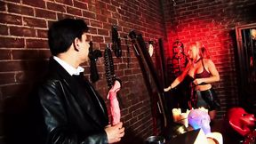 Latex Sluts Get Their Butts Fucked in a Creepy Shop and Swap Ass to Mouth