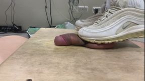 NIKE airmax97 crush cock & shoejob cum