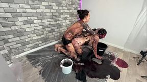 Messy lesbian domination