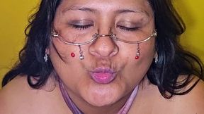 Using my belly to get cum