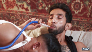 Rotujenvälinen suihinotto, siemensyöksy, käsihoito, ilman satulaa, kullit – iso kulli Ram Sivan anaaliseksiä