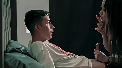 Nymphomaniac Milf Stepmother fucks me every night secretly from my cuckold stepfather.