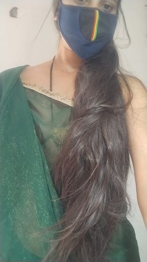 Desi wife shari strip solo