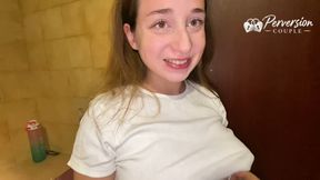 I stepped out of the cornfield, and my neighbor milked my cock