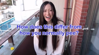 Girls also can pee with standing!? Masturbation with toys💕Japanese beautiful piss,outdoor, amateur