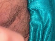 Playing with my hairy balls outside in the hammock come play with me