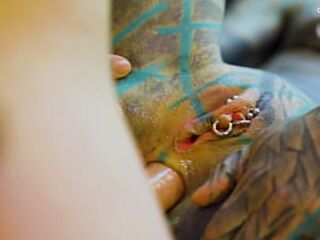 Pornstar Tattoo Artist gets Assfucked from Customer - hard Anal, ATM, facial cumshoot