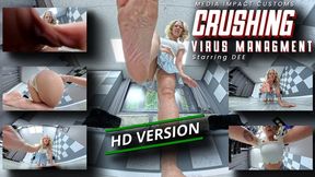 Crushing Virus Management - Goddess Dee - POV - Crush - Feet - Ass - Shrinking - Hunting - HD