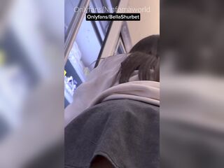 ANAL-COPULATION - Shopping in a Skirt without Panties with a toy in the Butt
