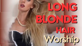 Long blonde hair worship