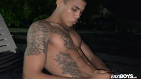 ”Muscle Latino boy Lucian Reed shows off his sexy body”