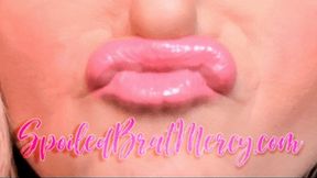 Pink Glossy Lipstick Lip Smelling (HD) WMV