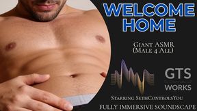 Meet Your New Giant Owner - Gentle Male Domination Tiny Man POV Audio by GTS Works (MP4)