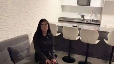 Petite latina secretary takes the job with a big ass and a mouth full of cum