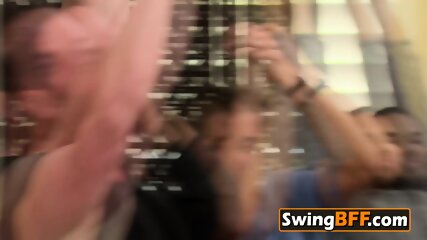 Comparing boobs of partner trading swinging bitches on amateur reality porn show. Trade your partner