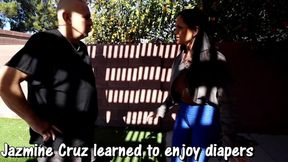 Asian Jazmine Cruz diapered and learned to enjoy diapers