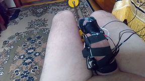 Very huge electro cum. Very powerful cum. Two electro stim sex toys.