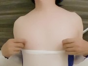 After masturbating in nipple play, I peed with my leotard on.I Love water sports.