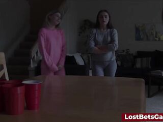 A hawt game of undress pong turns hardcore fast