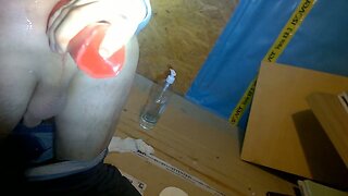 Fucking my gaping asshole with huge dildo 7,8 cm