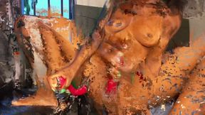 Slim Thick Ebony Fuck Her Creamy Pussy & Squirts