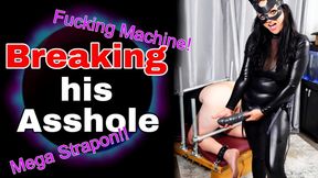 Femdom Breaking his Asshole Pegging &amp; Fucking Machine Strap On Bondage BDSM Dominatrix Milf Stepmom