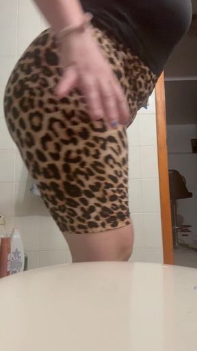 Cheetah print skirt