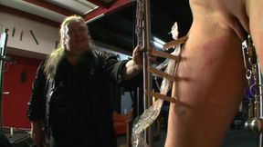 Hanging out pussy pinching humiliates