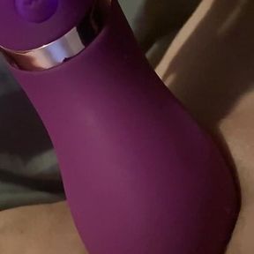 Thinking of you while my vibrator sucks my clit