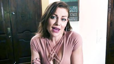 Crazy angry MILF stepmom sucks a stepsons hard cock