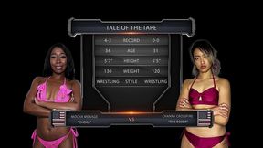 mocha menage vs channy crossfire female wrestling